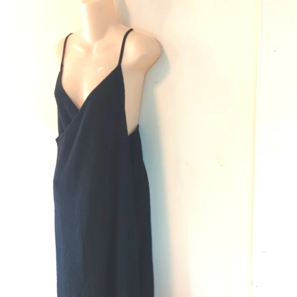 Free People Beach Textured True Wrap Strappy Maxi Dress L - Picture 2 of 16